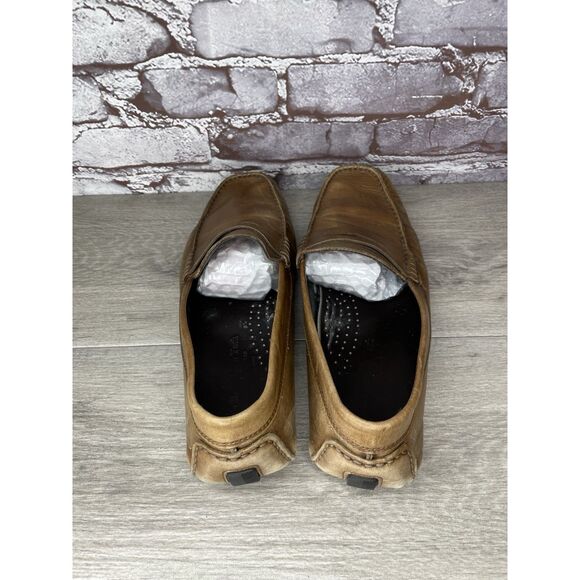 To Boot New York Brown Leather Penny Loafer Driving Shoes Men’s Sz 10.5D US/44EU - Picture 5 of 16